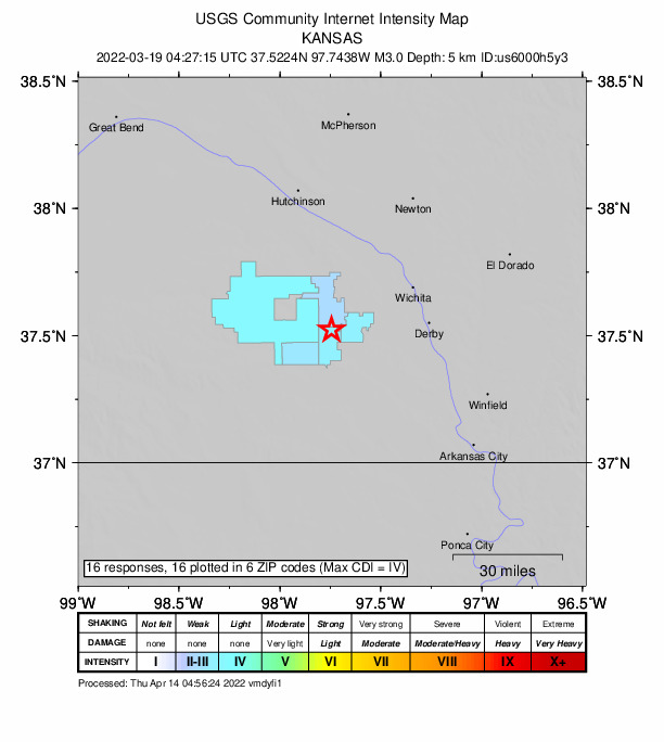 Did You Feel It? map: shaking reported by the public