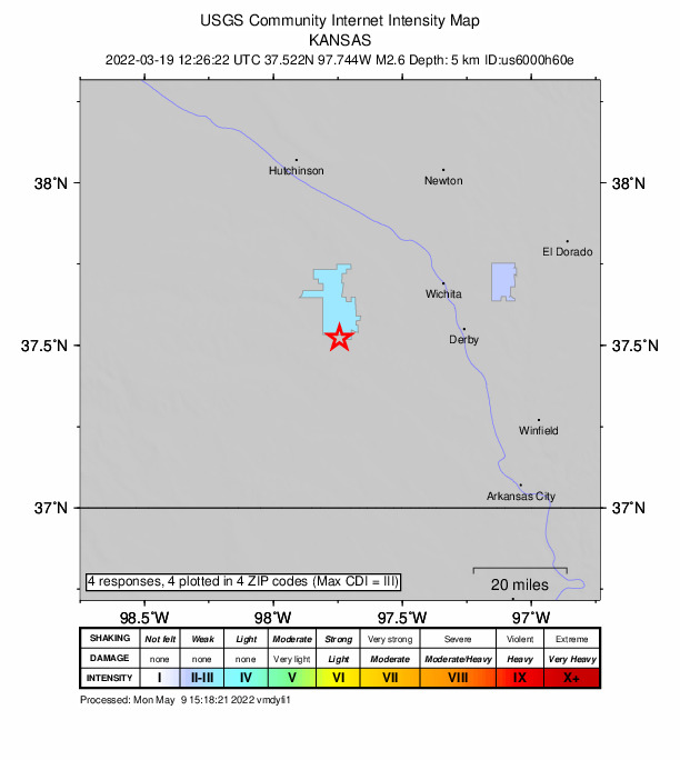 Did You Feel It? map: shaking reported by the public