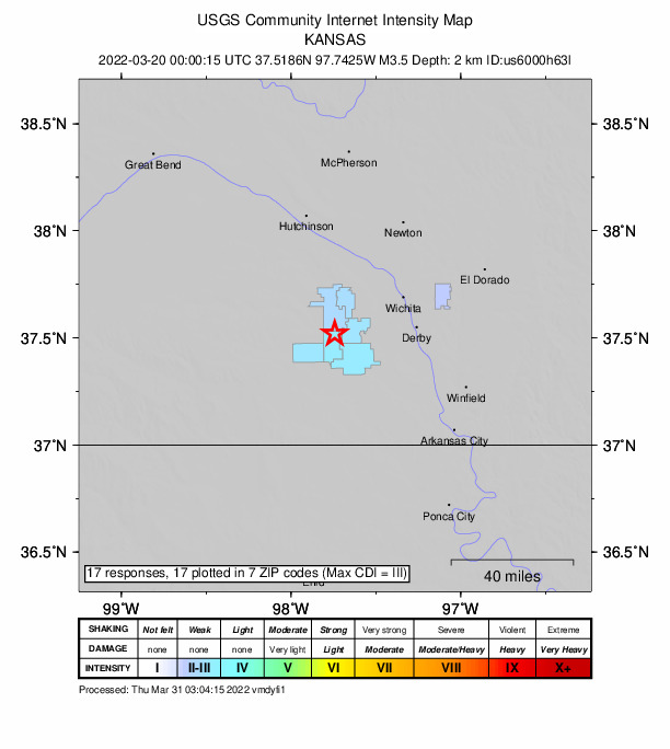 Did You Feel It? map: shaking reported by the public