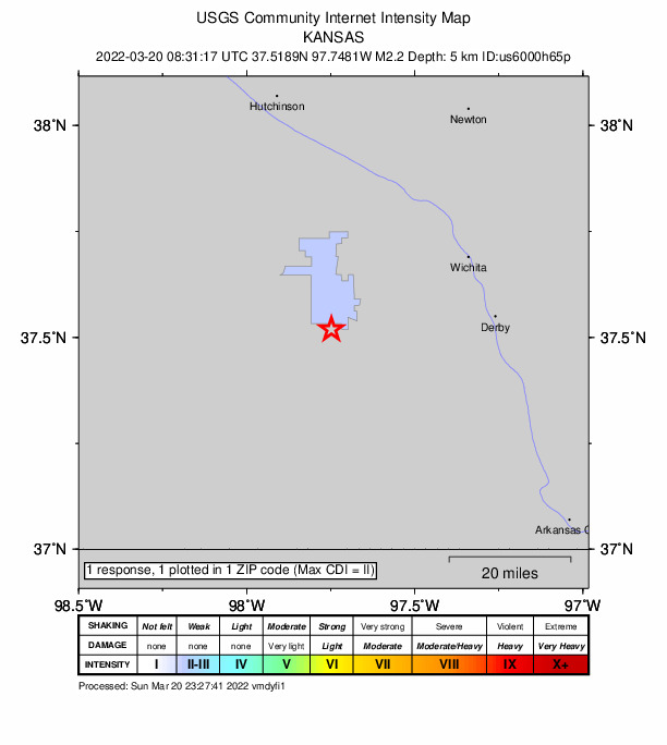 Did You Feel It? map: shaking reported by the public