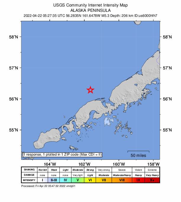 Did You Feel It? map: shaking reported by the public