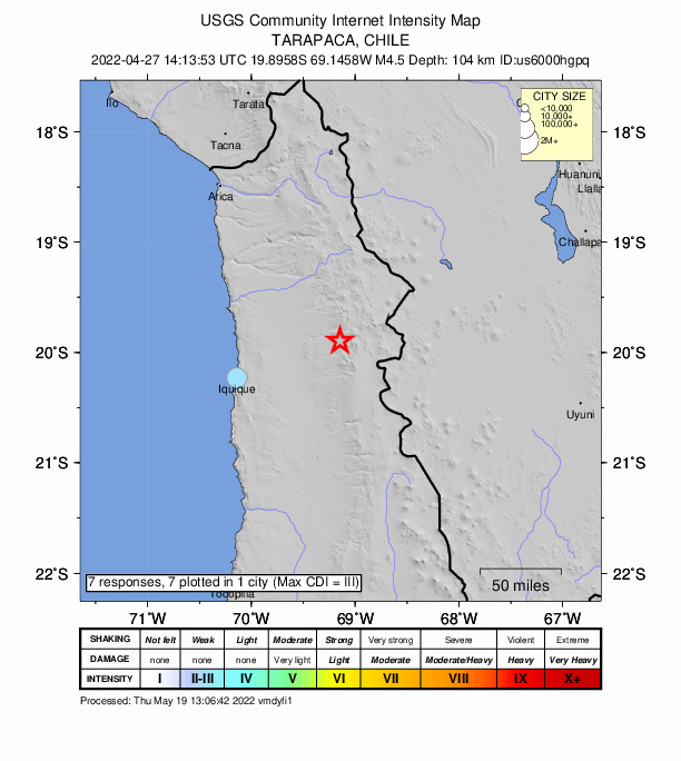 Did You Feel It? map: shaking reported by the public