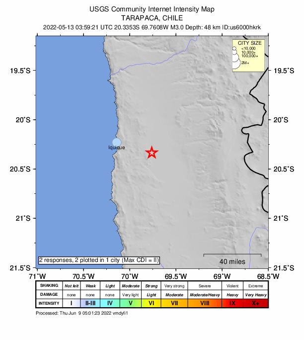 Did You Feel It? map: shaking reported by the public