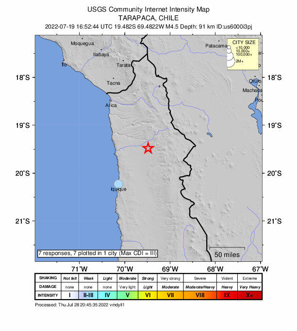 Did You Feel It? map: shaking reported by the public