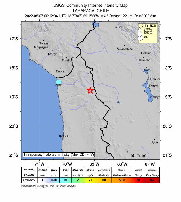 Did You Feel It? map: shaking reported by the public