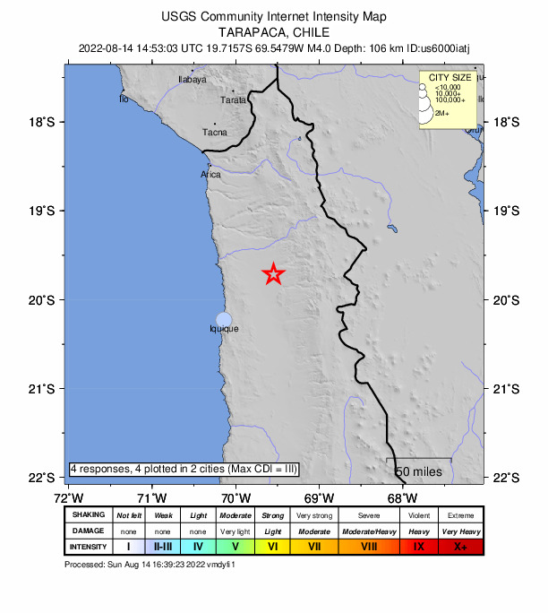 Did You Feel It? map: shaking reported by the public