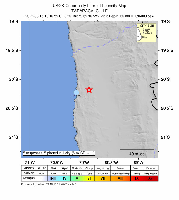 Did You Feel It? map: shaking reported by the public
