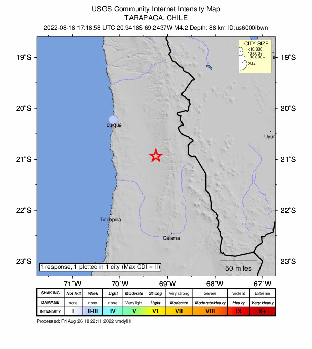 Did You Feel It? map: shaking reported by the public