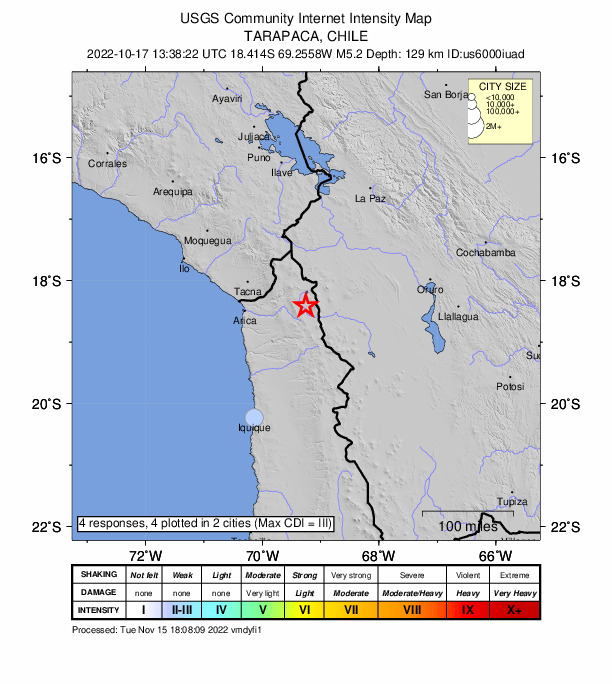 Did You Feel It? map: shaking reported by the public