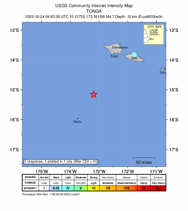 Did You Feel It? map: shaking reported by the public