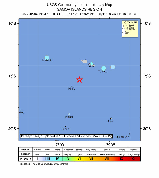 Did You Feel It? map: shaking reported by the public