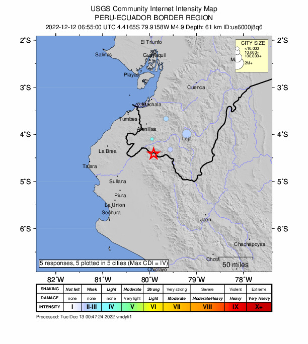 Did You Feel It? map: shaking reported by the public