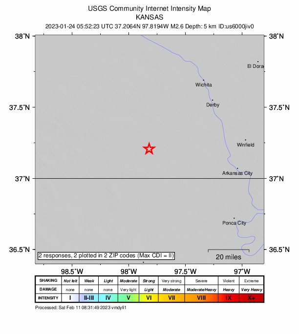 Did You Feel It? map: shaking reported by the public