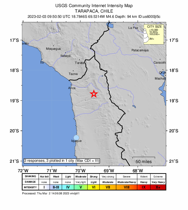 Did You Feel It? map: shaking reported by the public