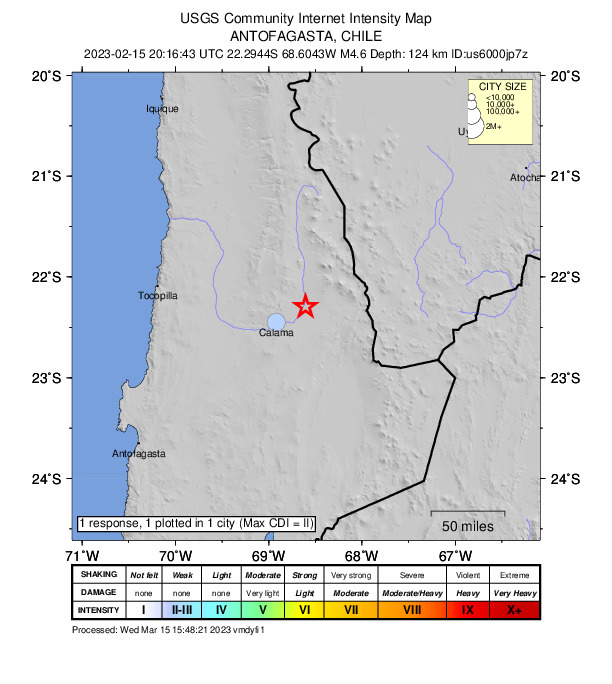 Did You Feel It? map: shaking reported by the public