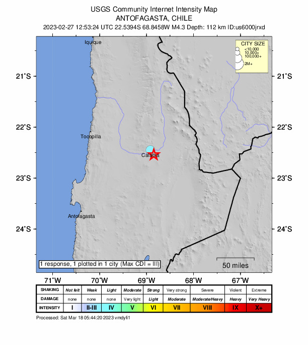 Did You Feel It? map: shaking reported by the public