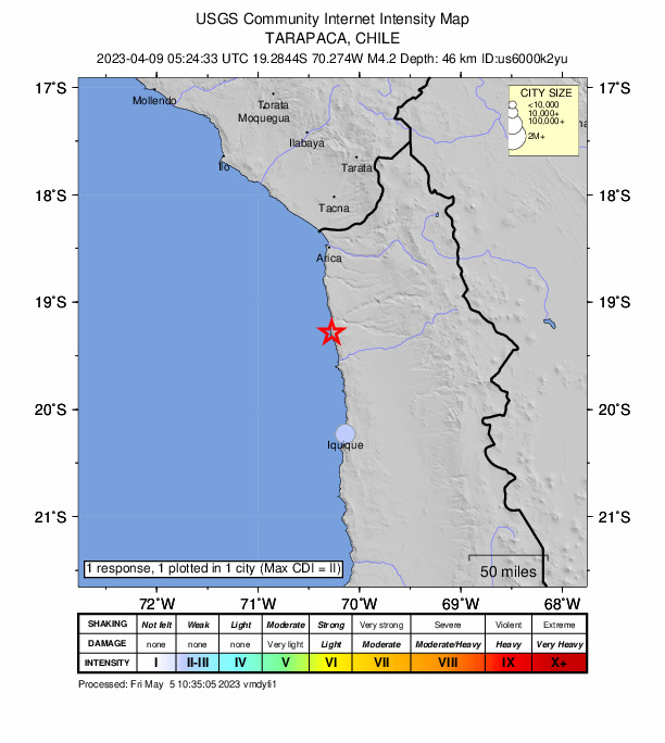Did You Feel It? map: shaking reported by the public