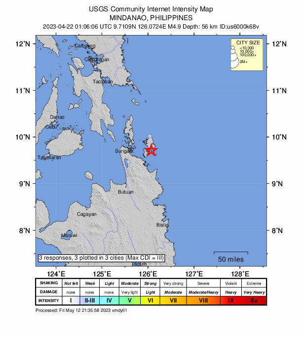 Did You Feel It? map: shaking reported by the public