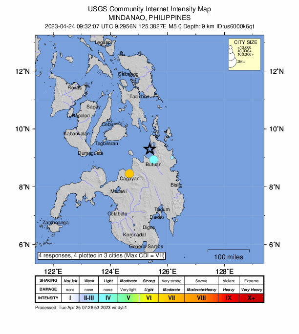 Did You Feel It? map: shaking reported by the public