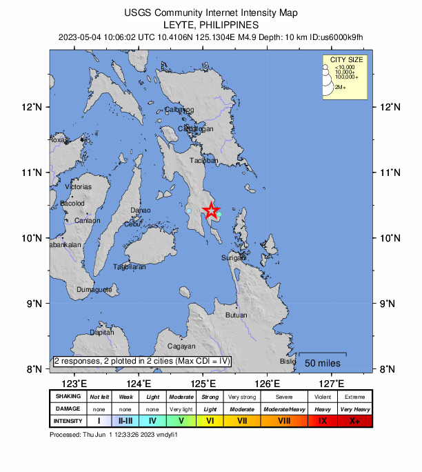 Did You Feel It? map: shaking reported by the public