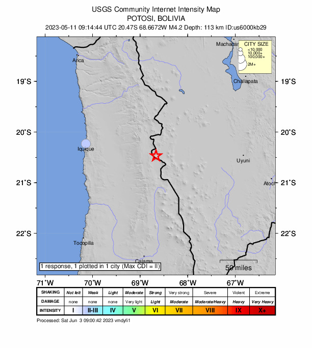 Did You Feel It? map: shaking reported by the public