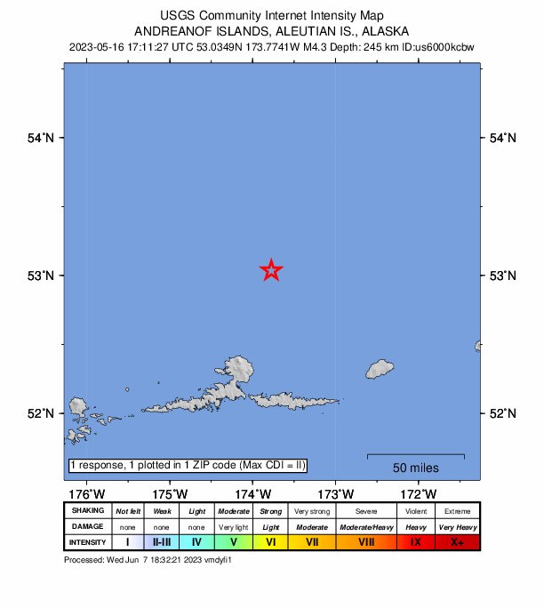 Did You Feel It? map: shaking reported by the public