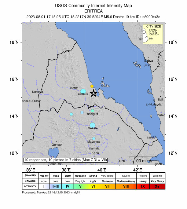 Did You Feel It? map: shaking reported by the public