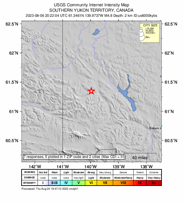 Did You Feel It? map: shaking reported by the public