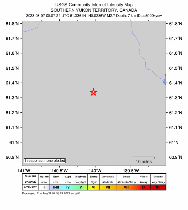 Did You Feel It? map: shaking reported by the public