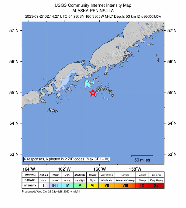 Did You Feel It? map: shaking reported by the public