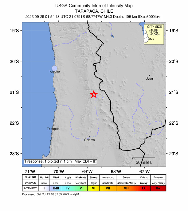 Did You Feel It? map: shaking reported by the public