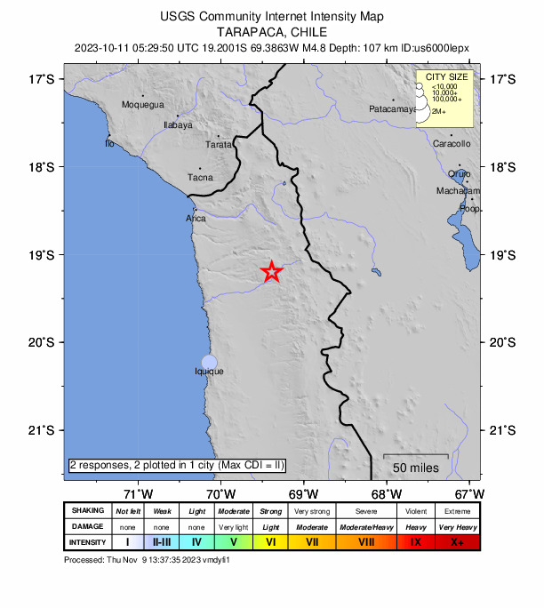 Did You Feel It? map: shaking reported by the public