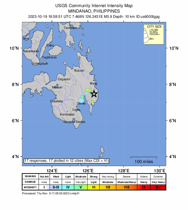 Did You Feel It? map: shaking reported by the public
