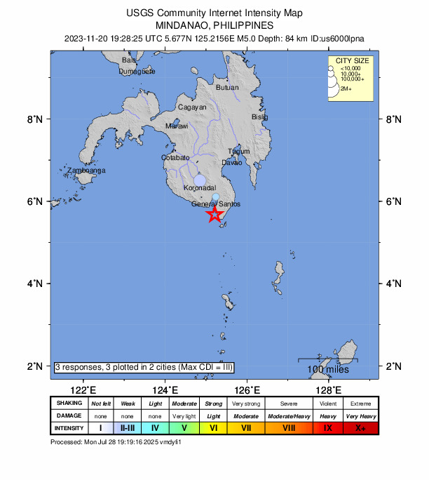 Did You Feel It? map: shaking reported by the public