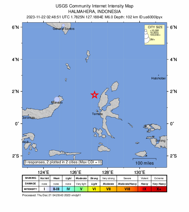 Did You Feel It? map: shaking reported by the public