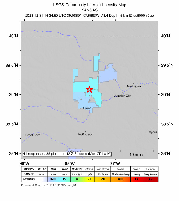 Did You Feel It? map: shaking reported by the public