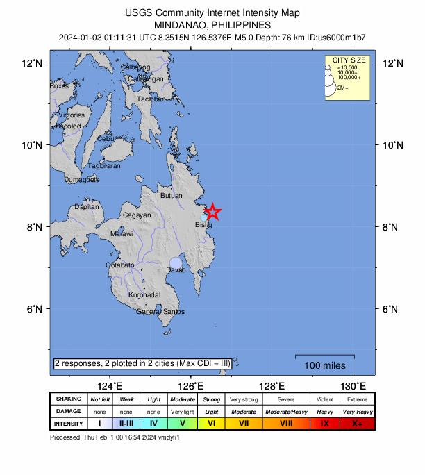 Did You Feel It? map: shaking reported by the public