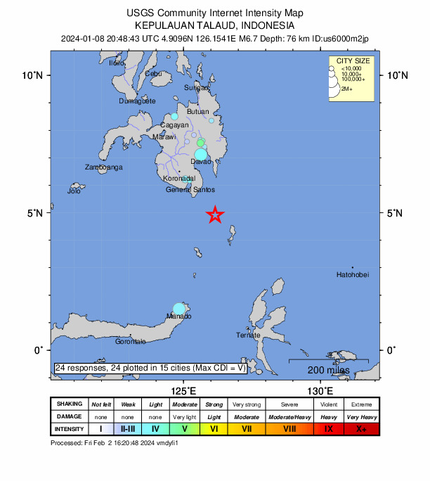 Did You Feel It? map: shaking reported by the public