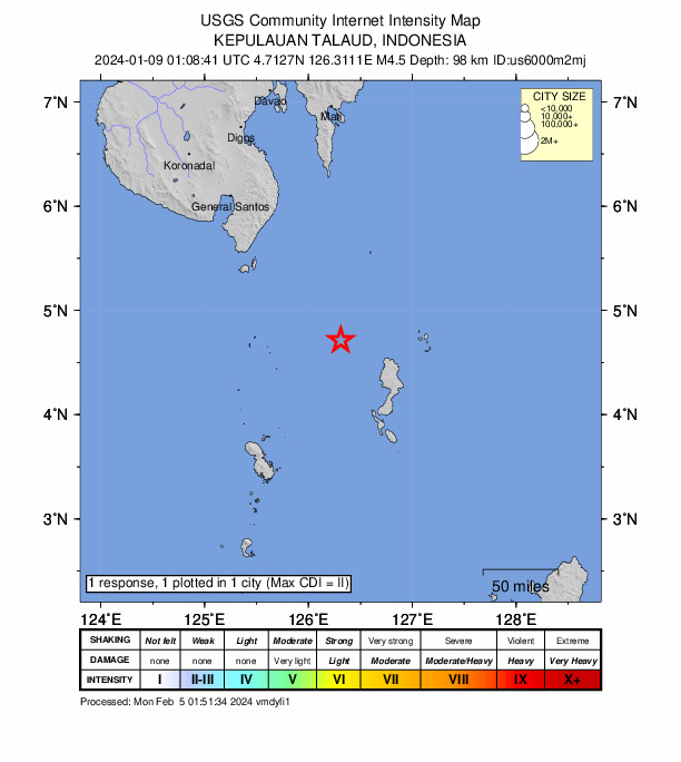 Did You Feel It? map: shaking reported by the public