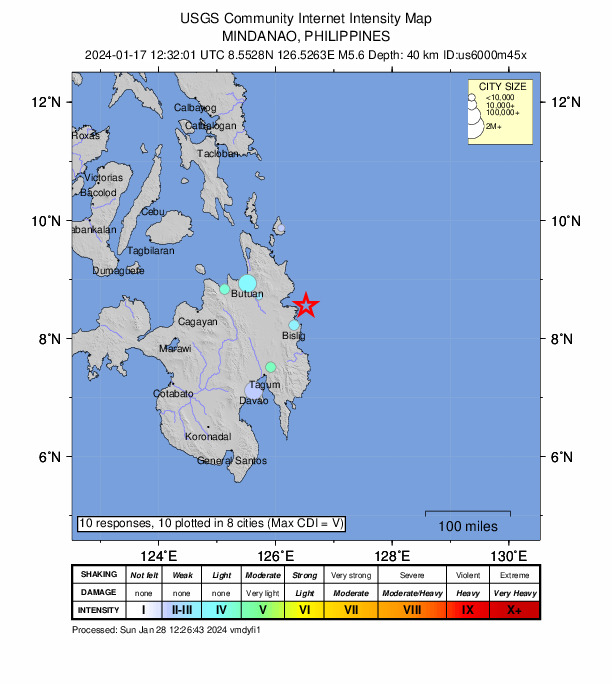 Did You Feel It? map: shaking reported by the public