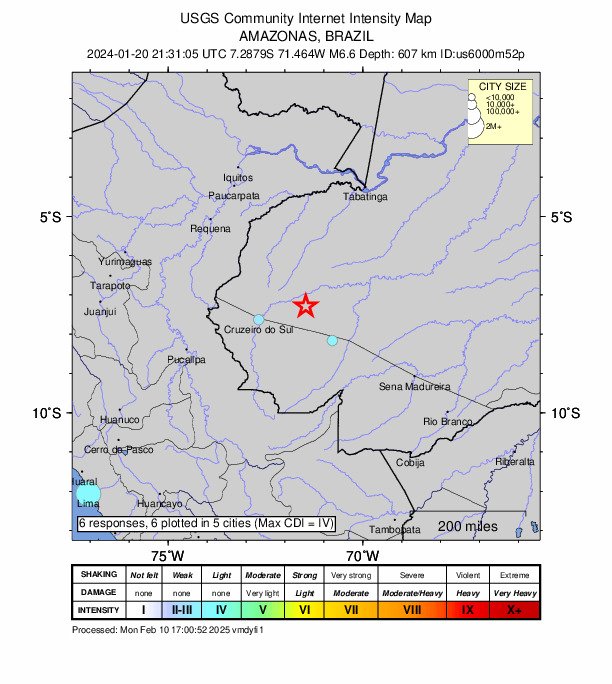 Did You Feel It? map: shaking reported by the public