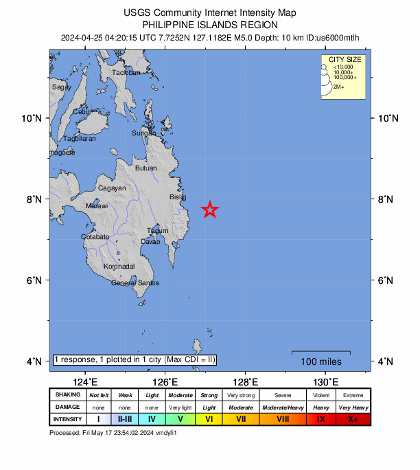 Did You Feel It? map: shaking reported by the public