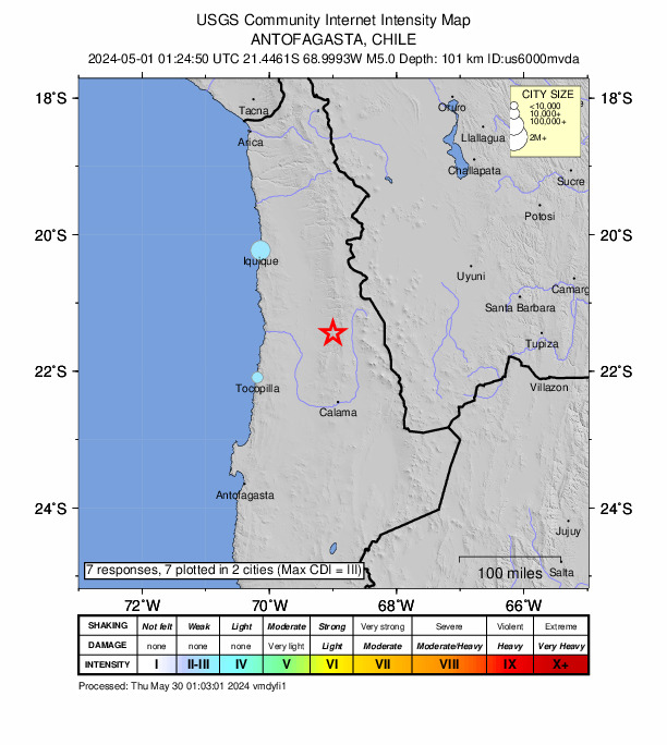 Did You Feel It? map: shaking reported by the public