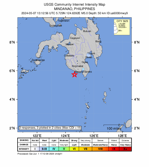 Did You Feel It? map: shaking reported by the public