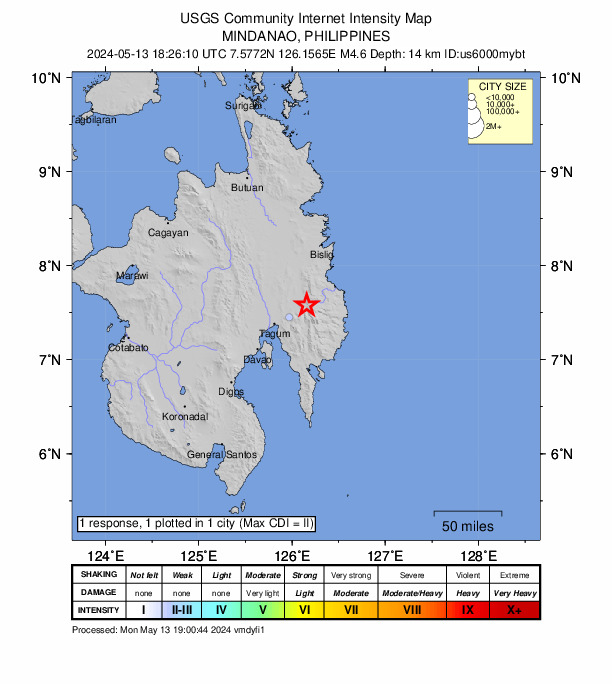 Did You Feel It? map: shaking reported by the public