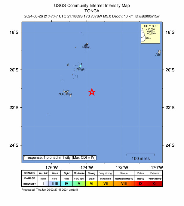 Did You Feel It? map: shaking reported by the public