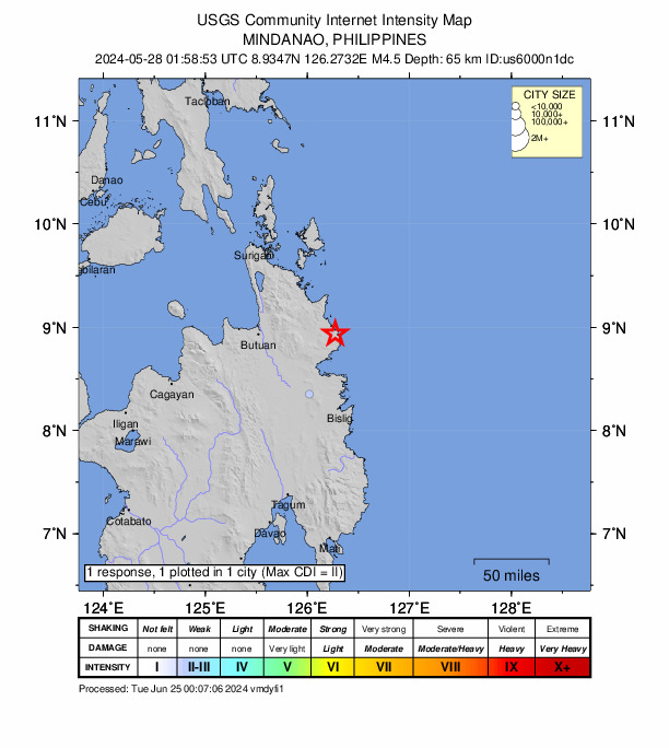 Did You Feel It? map: shaking reported by the public