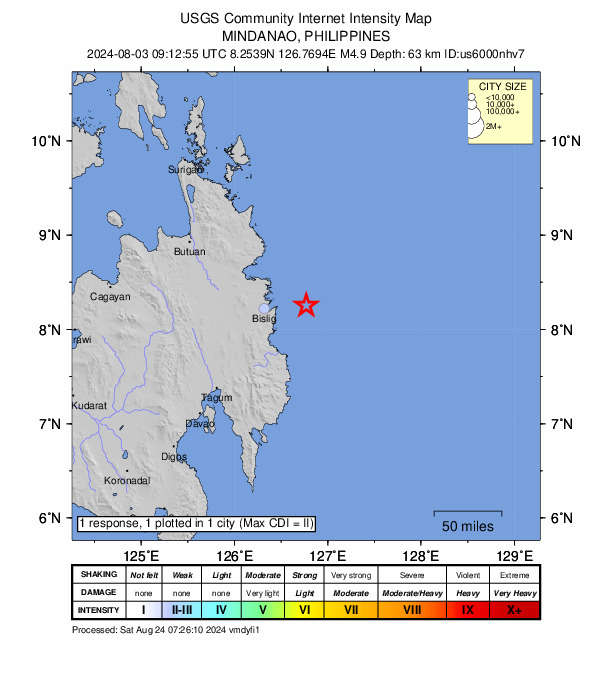 Did You Feel It? map: shaking reported by the public