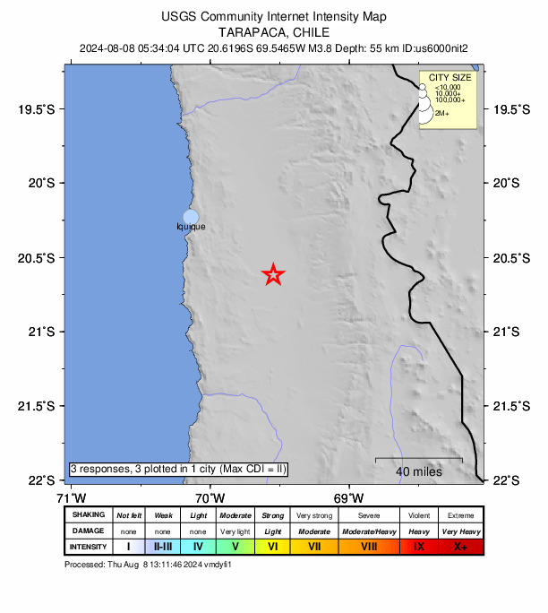 Did You Feel It? map: shaking reported by the public