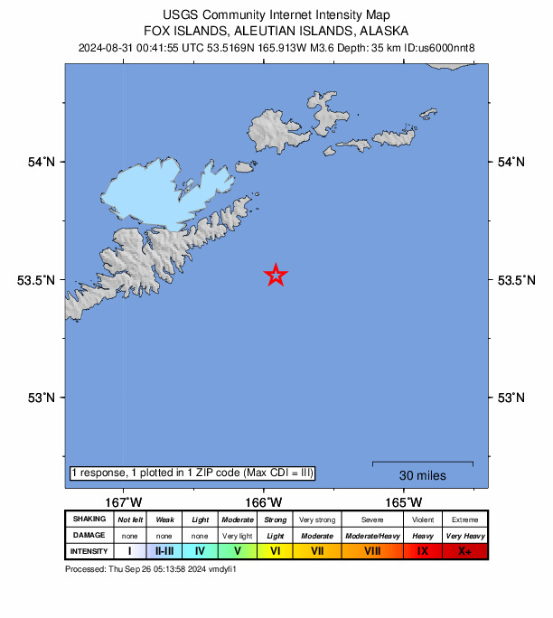 Did You Feel It? map: shaking reported by the public